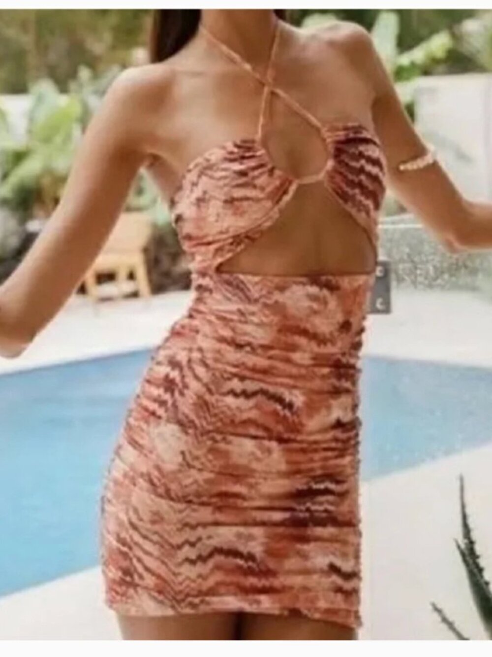 Tiger Mist halter neck mini dress Sz S
